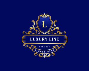 Luxury Shield Crown logo design