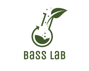 Green Laboratory Leaf logo design