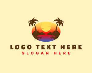 Tropical Beach Sunset logo