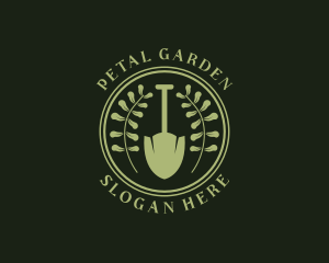 Wreath Shovel Landscaping logo design