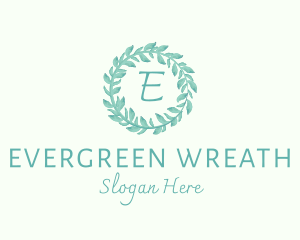 Watercolor Wreath Flower logo design