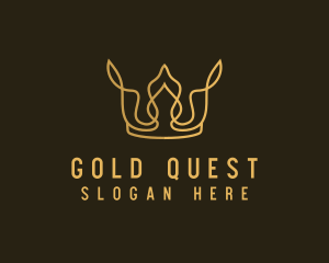 Gold Luxe Crown logo design