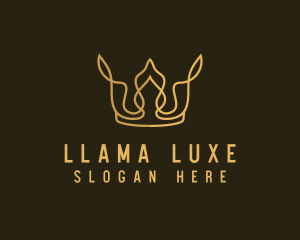 Gold Luxe Crown logo design