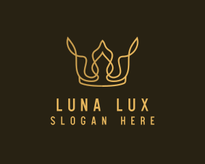 Gold Luxe Crown logo design