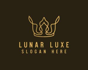 Gold Luxe Crown logo design