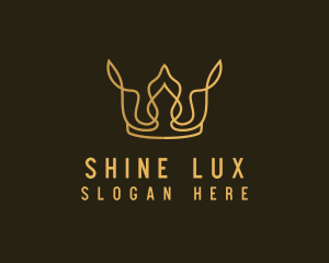 Gold Luxe Crown logo design