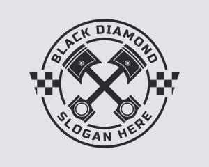 Black Piston Tool logo design