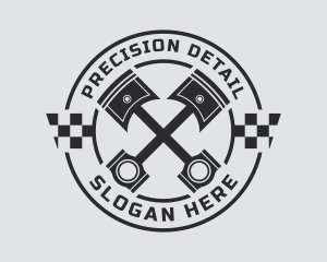 Racing Auto Piston  logo design