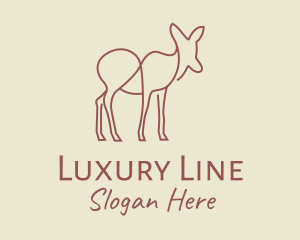 Brown Deer Line Art logo design