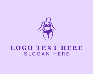 Plus Size Woman Bikini Logo