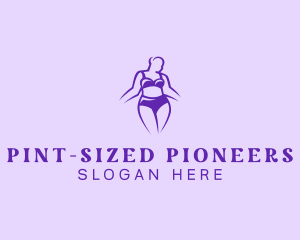 Plus Size Woman Bikini logo design