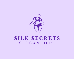 Plus Size Woman Bikini logo design