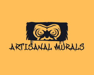 Primate Eyes Graffiti  logo design