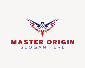 Flying Eagle Letter M logo design