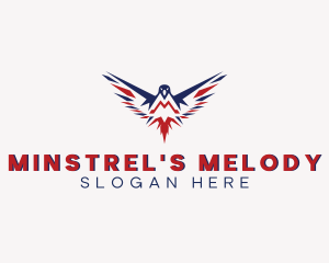 Flying Eagle Letter M logo design