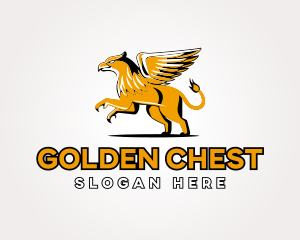 Mythological Lion Griffin logo design