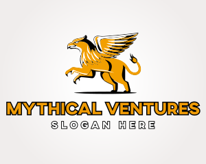 Mythological Lion Griffin logo design