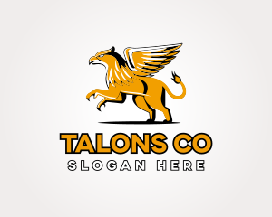 Mythological Lion Griffin logo design