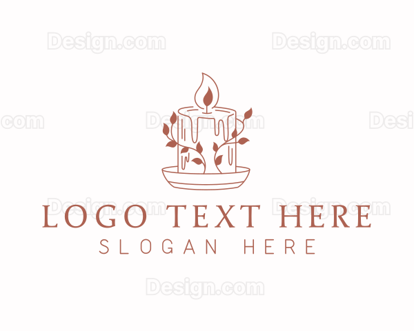 Candle Wax Leaves Logo