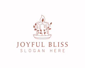 Candle Wax Leaves Logo