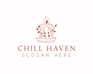 Candle Wax Leaves logo design