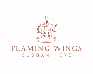 Candle Wax Leaves logo design