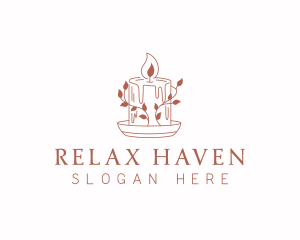 Candle Wax Leaves logo design