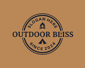 Outdoor Bonfire Camp logo design