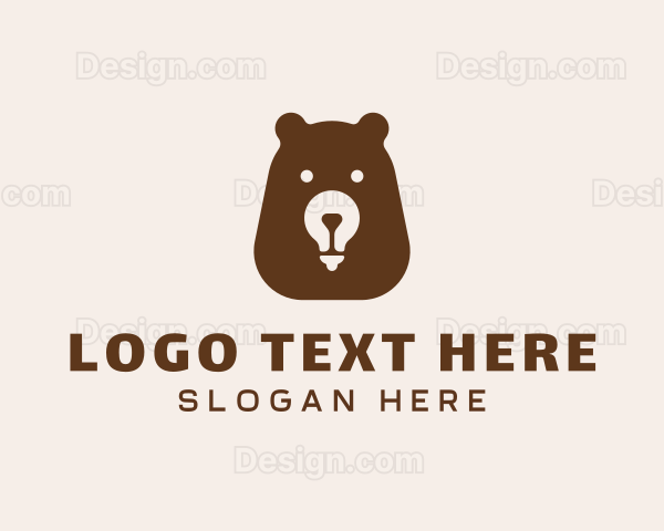 Bear Light Bulb Logo