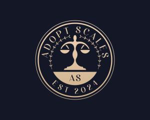 Legal Judicial Scales logo design