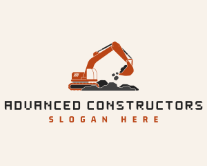 Excavator Dig Machinery logo design