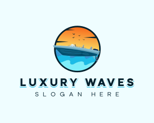 Speedboat Sea Travel logo design