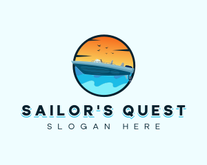 Speedboat Sea Travel logo design