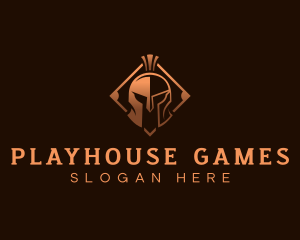 Gladiator Helmet Gaming logo design