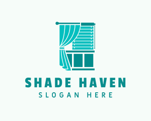 Curtain Window Blinds logo design