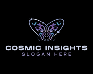 Cosmic Butterfly Orbit logo design