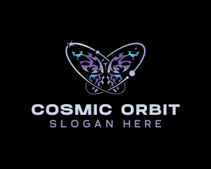 Cosmic Butterfly Orbit logo design