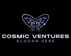 Cosmic Butterfly Orbit logo design