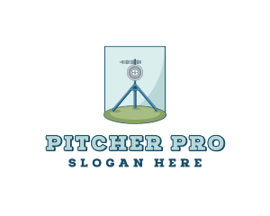 Baseball Pitcher Machine logo design