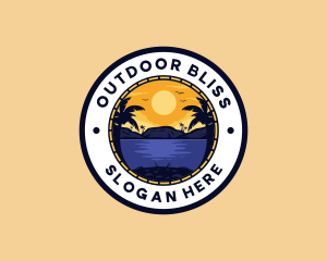 Sunset Beach Resort logo design