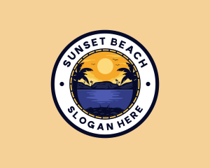 Sunset Beach Resort logo design