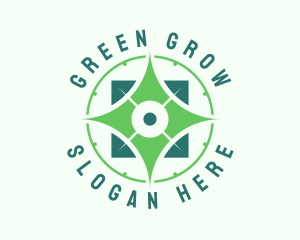 Green Compass Navigator logo design