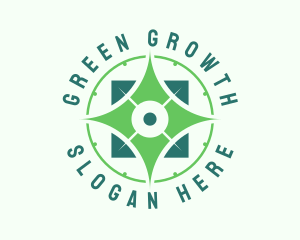 Green Compass Navigator logo design