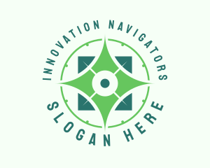 Green Compass Navigator logo design