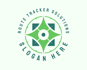 Green Compass Navigator logo design