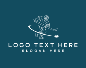 Sports Hockey Player logo