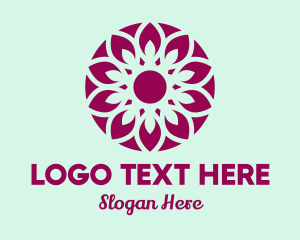 Organic Purple Flower logo