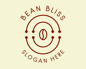 Minimalist Coffee Bean Cafe logo