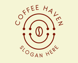 Minimalist Coffee Bean Cafe logo