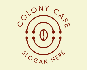 Minimalist Coffee Bean Cafe logo design